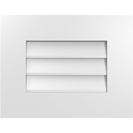 Ekena Millwork Vertical Surface Mount PVC Gable Vent: Non-Functional, w/ 3-1/2"W x 1"P Standard Frame, 18"W x 14"H GVPVE18X1401SN